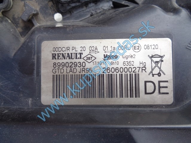 ľavý predný xenon kompletný na renault scénic III, 89902930